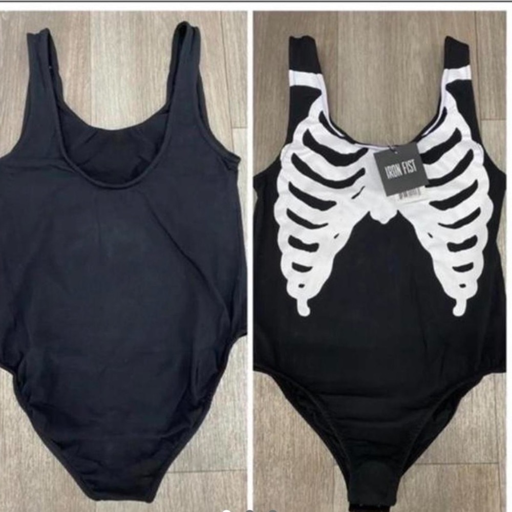 Iron Fist Bone In Skeleton Bodysuit XS XL